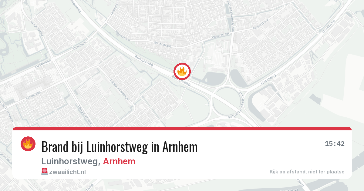Brand bij Luinhorstweg in Arnhem — 21 jul 2026