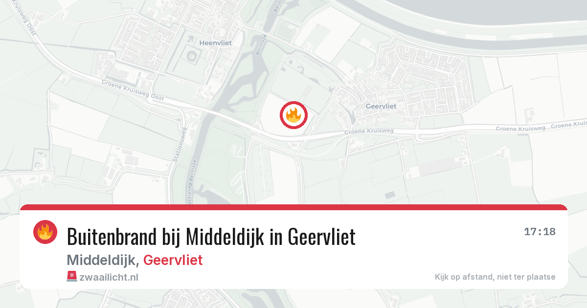 Buitenbrand bij Middeldijk in Geervliet — 7 mrt 2026