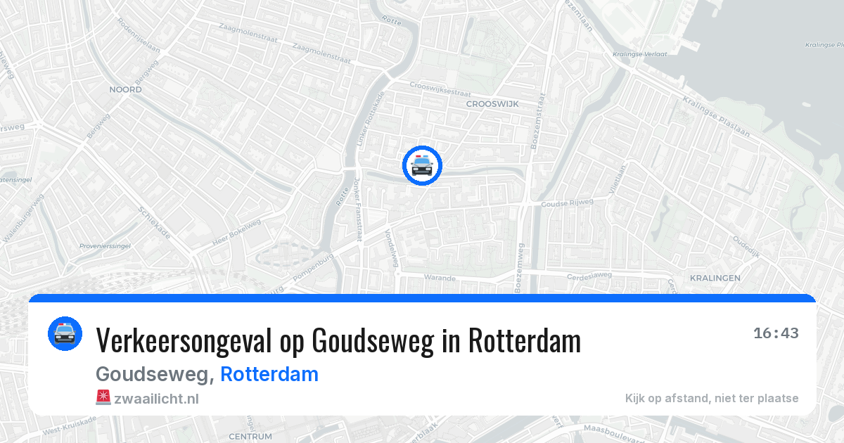 Verkeersongeval op Goudseweg in Rotterdam — 16 jun 2026