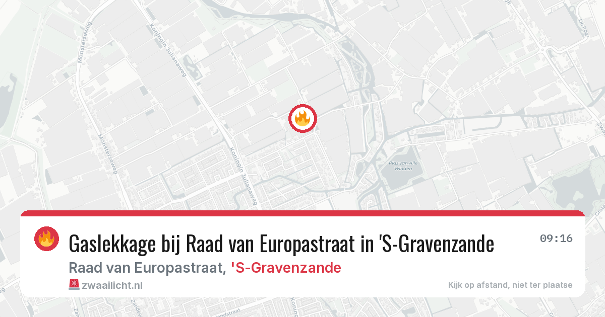Gaslekkage bij Raad van Europastraat in 'S-Gravenzande — 7 apr 2026