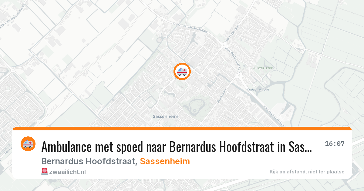 Ambulance met spoed naar Bernardus Hoofdstraat in Sassenheim — 1 feb 2026