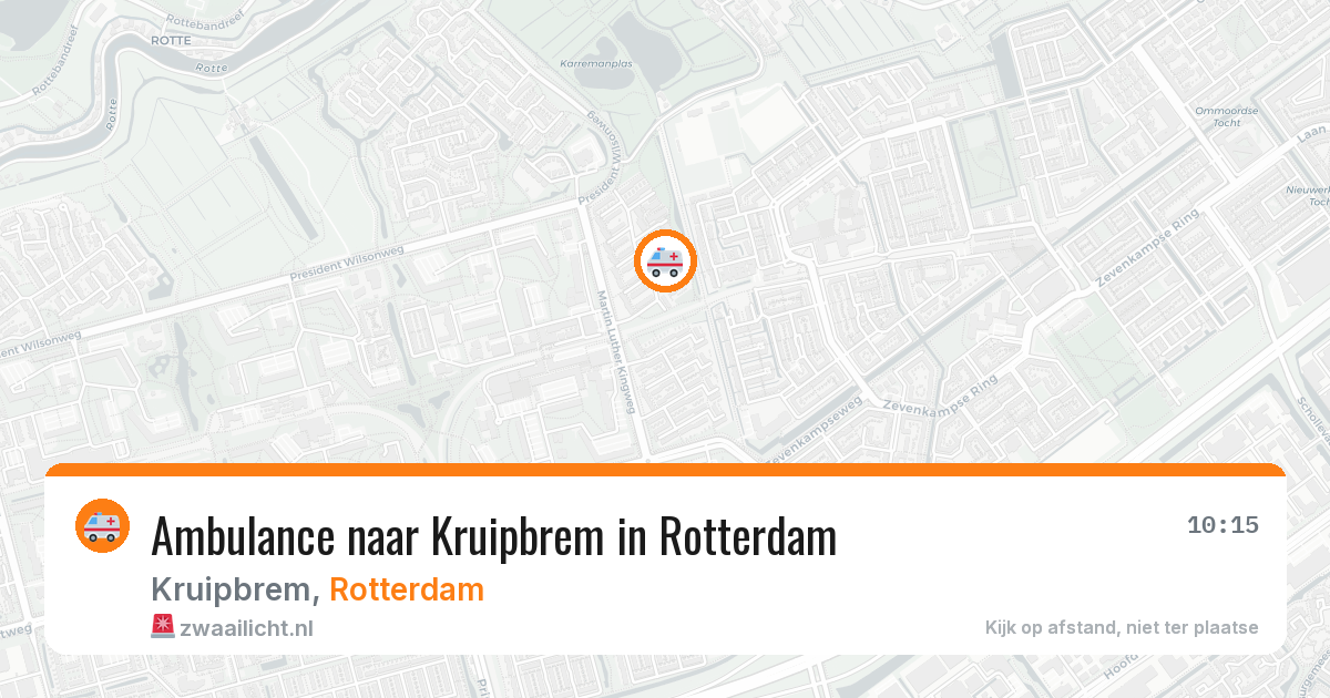 Ambulance naar Kruipbrem in Rotterdam — 8 jun 2026