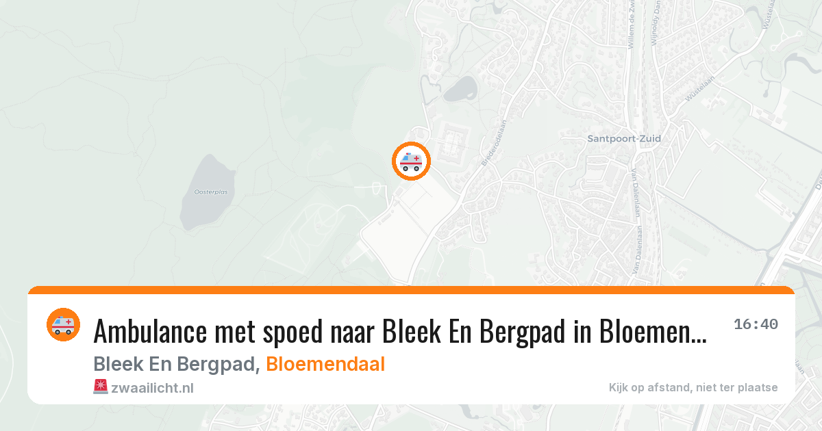 Ambulance met spoed naar Bleek En Bergpad in Bloemendaal — 5 apr 2026