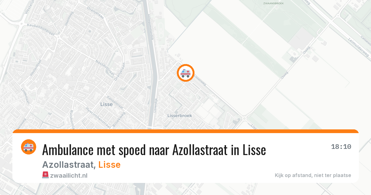 Ambulance met spoed naar Azollastraat in Lisse — 23 jun 2026