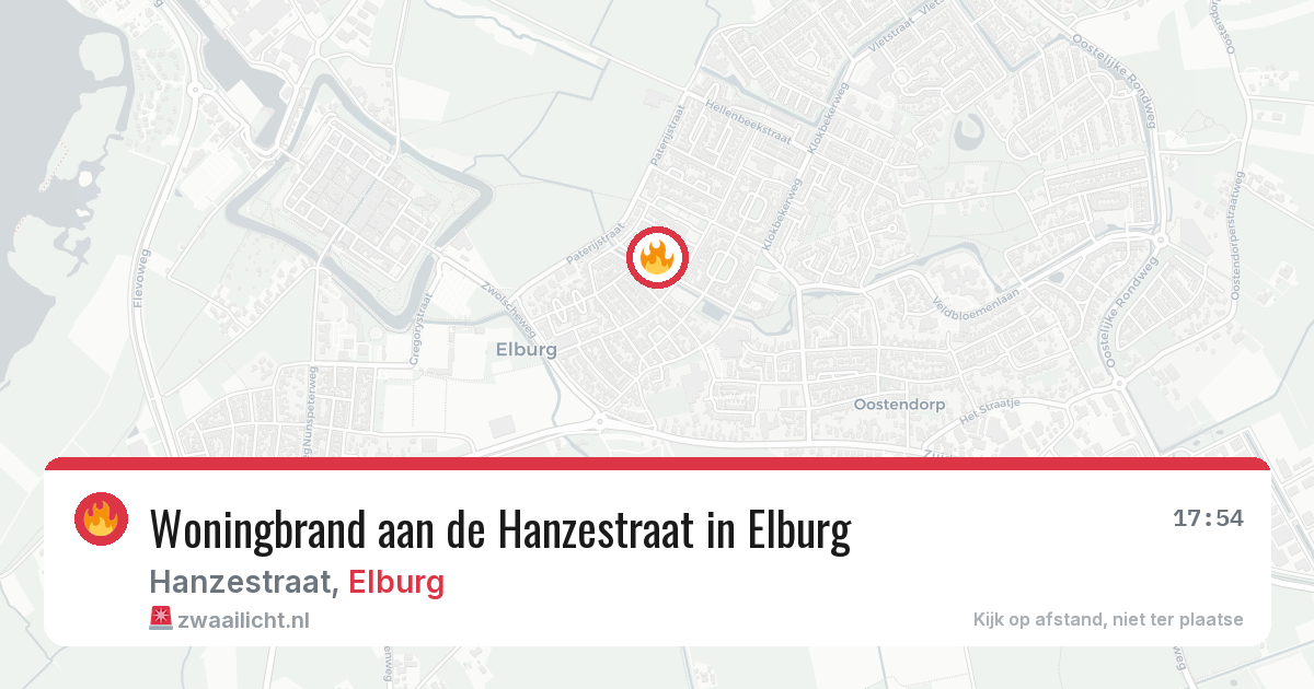 Woningbrand aan de Hanzestraat in Elburg — 2 apr 2026
