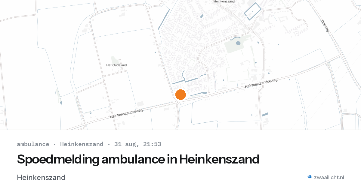 Spoedmelding ambulance in Heinkenszand — 31 aug 2026
