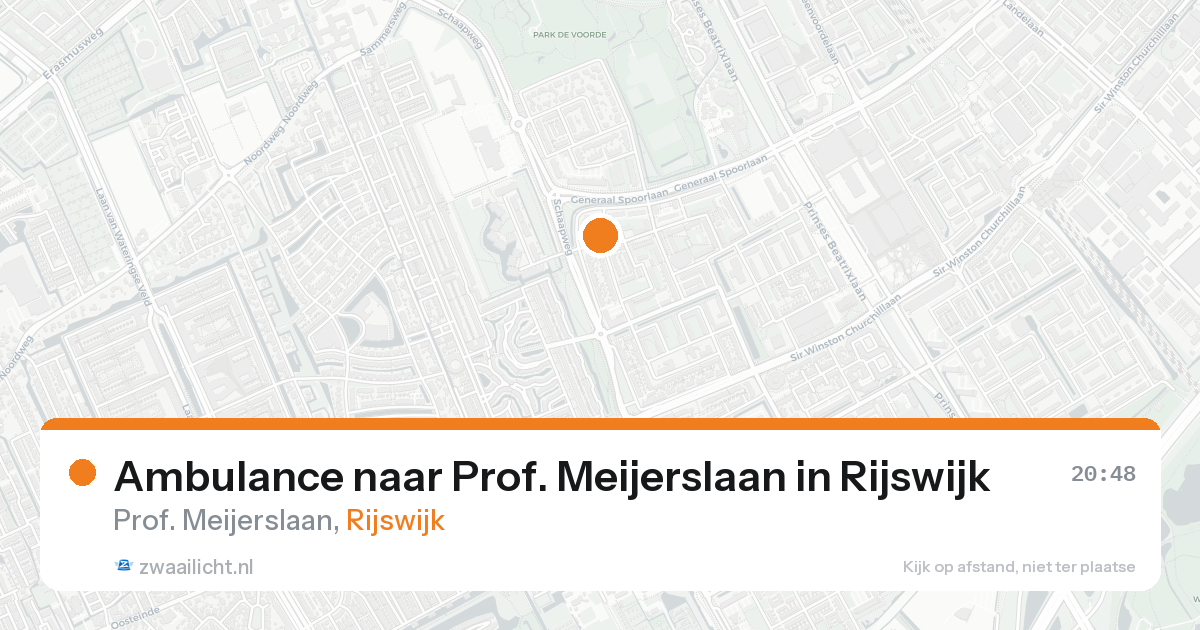 Ambulance naar Prof. Meijerslaan in Rijswijk — 23 aug 2026