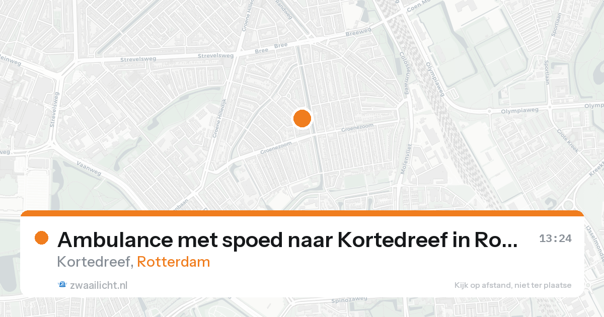 Ambulance met spoed naar Kortedreef in Rotterdam — 2 jun 2026