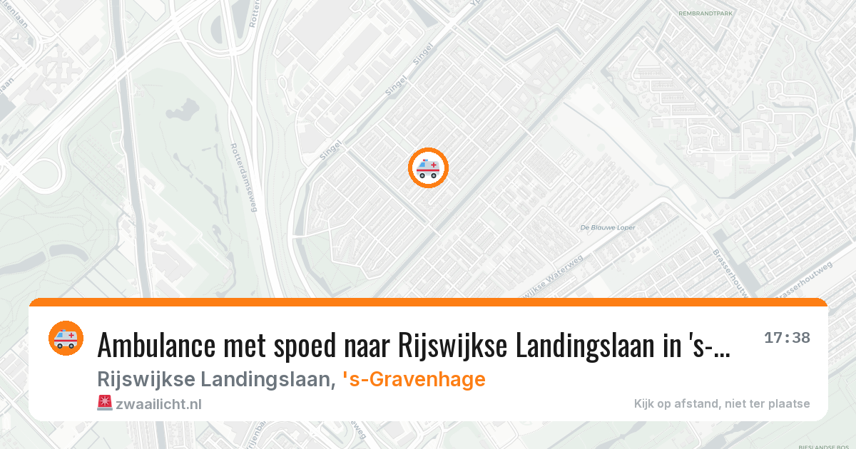 Ambulance met spoed naar Rijswijkse Landingslaan in 's-Gravenhage — 14 mei 2026