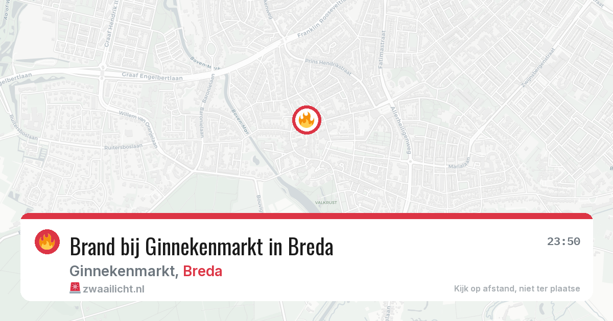 Brand bij Ginnekenmarkt in Breda — 22 mei 2026