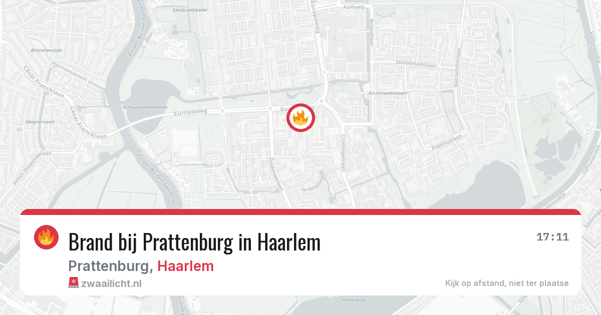 Brand bij Prattenburg in Haarlem — 24 jun 2026