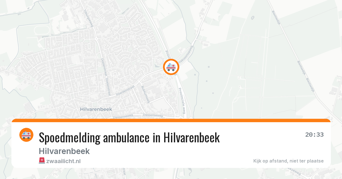 Spoedmelding ambulance in Hilvarenbeek — 4 jul 2026