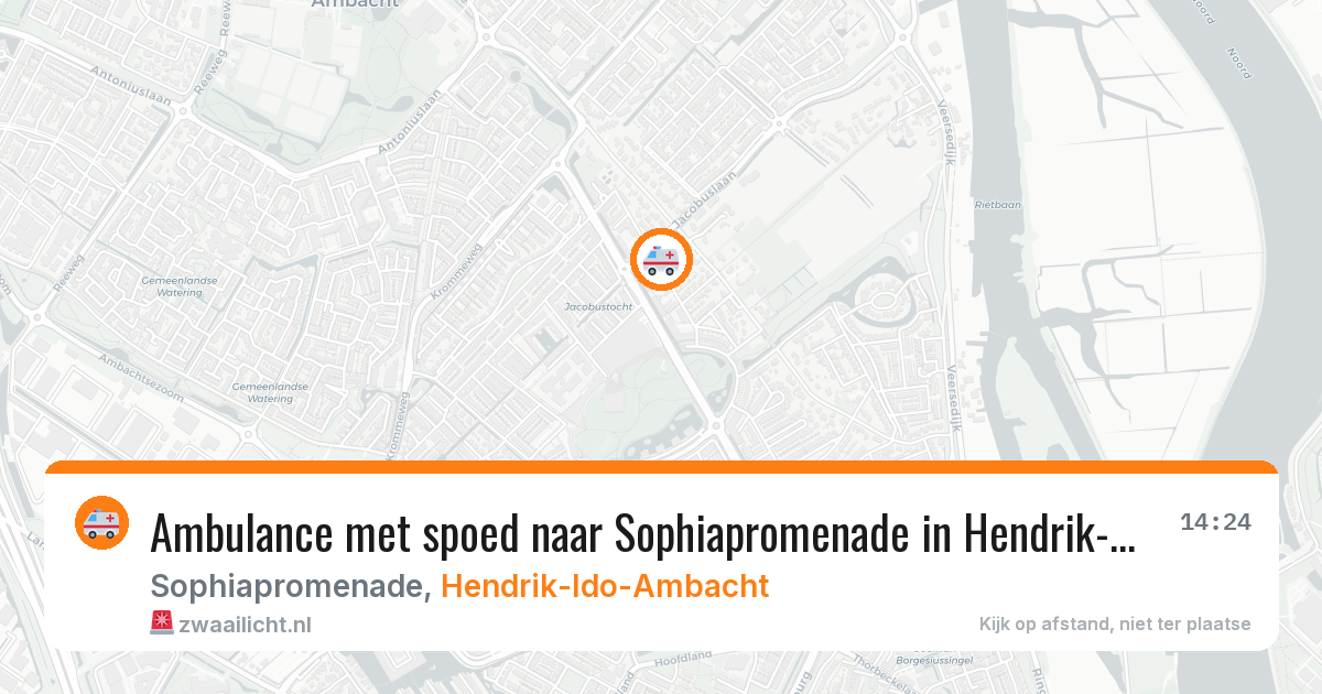 Ambulance met spoed naar Sophiapromenade in Hendrik-Ido-Ambacht — 13 apr 2026