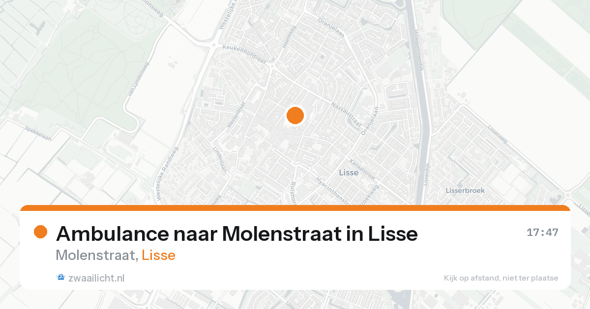 Ambulance naar Molenstraat in Lisse — 7 feb 2026