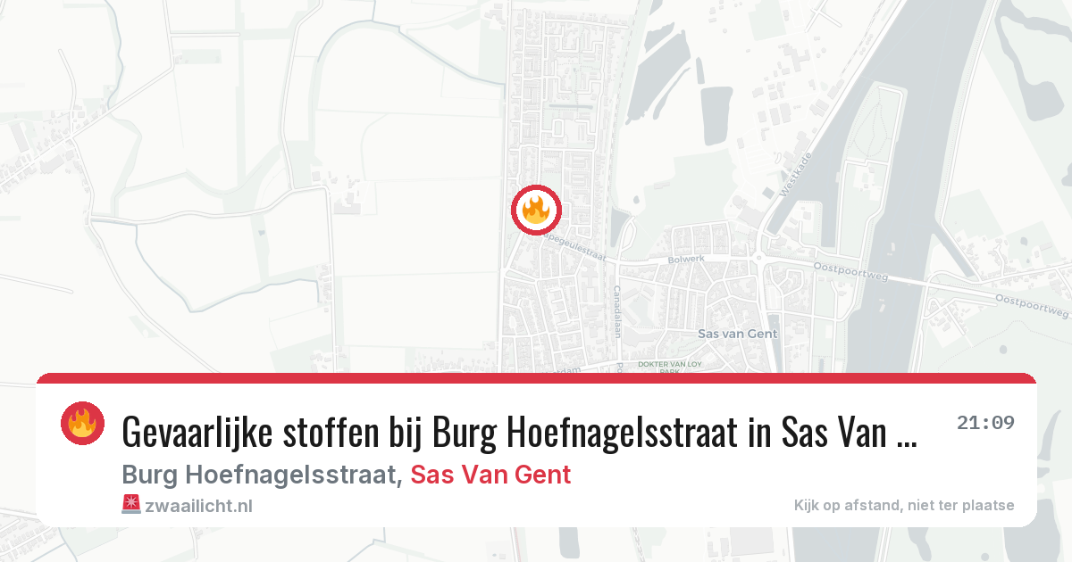 Gevaarlijke stoffen bij Burg Hoefnagelsstraat in Sas Van Gent — 3 mei 2026