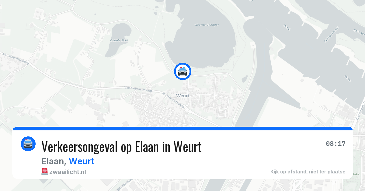 Verkeersongeval op Elaan in Weurt — 10 apr 2026