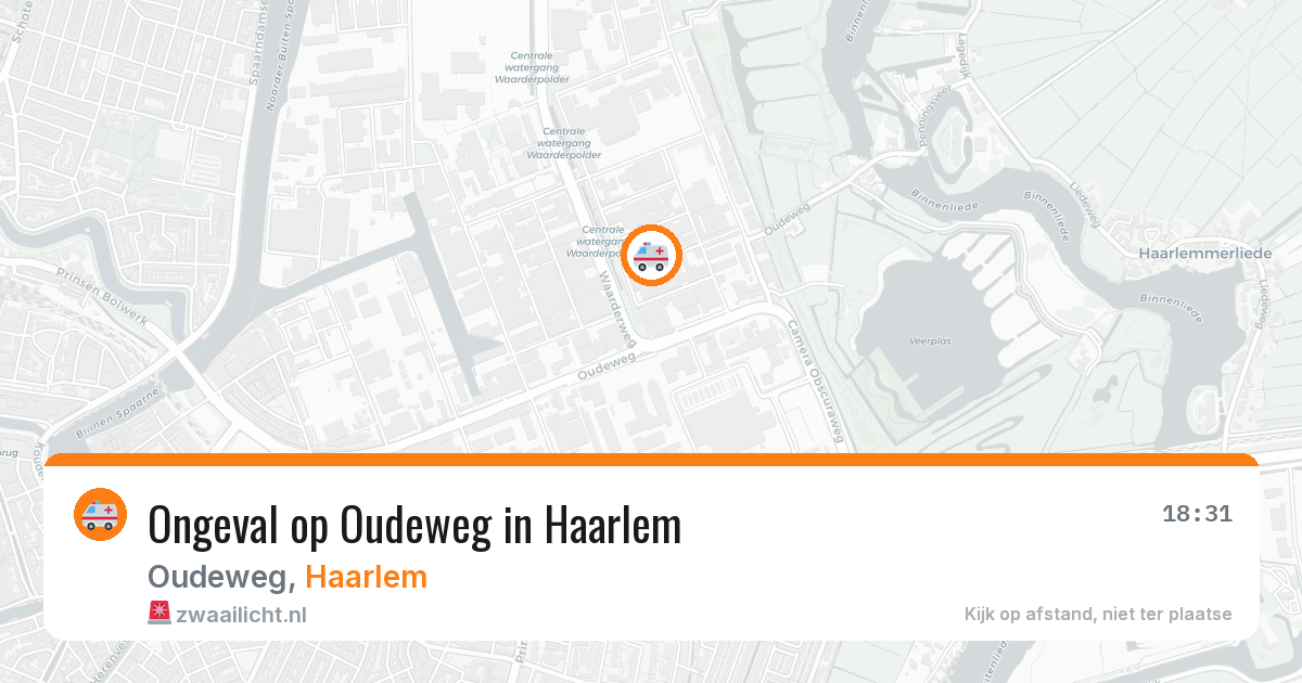 Ongeval op Oudeweg in Haarlem — 27 mrt 2026