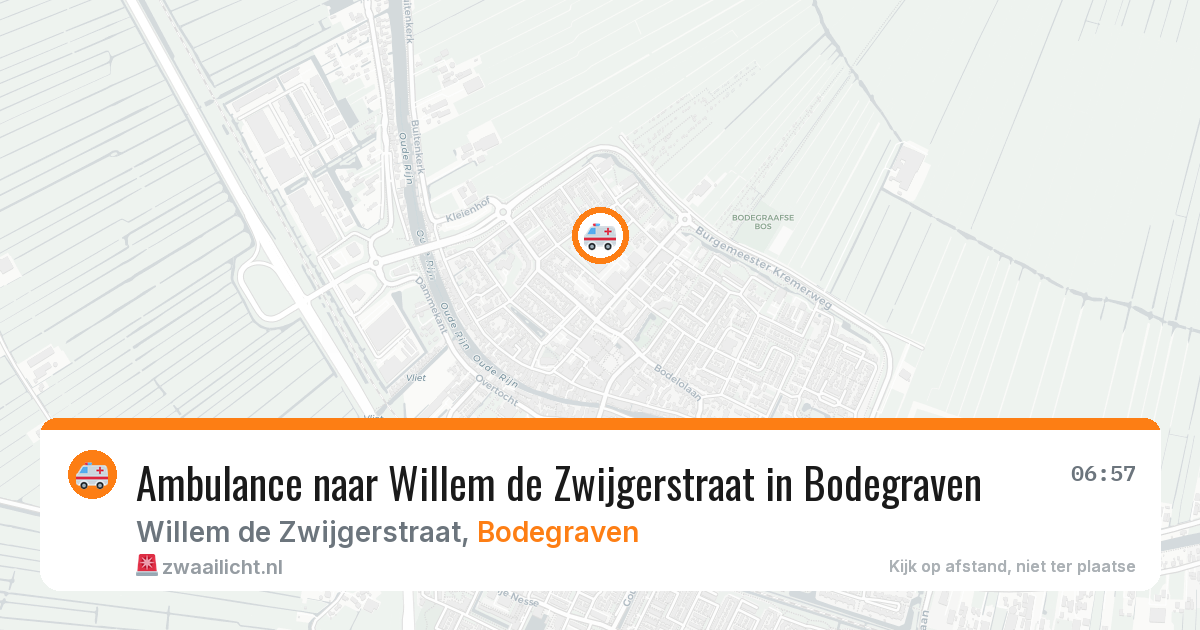 Ambulance naar Willem de Zwijgerstraat in Bodegraven — 2 apr 2026