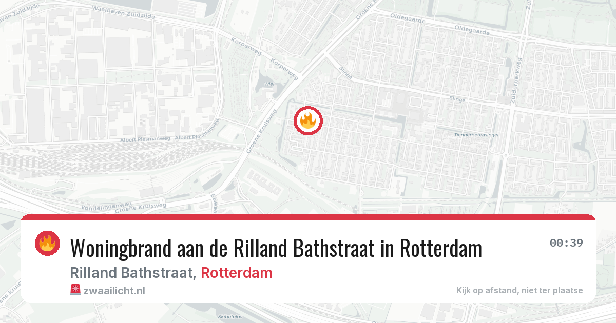 Woningbrand aan de Rilland Bathstraat in Rotterdam — 9 apr 2026