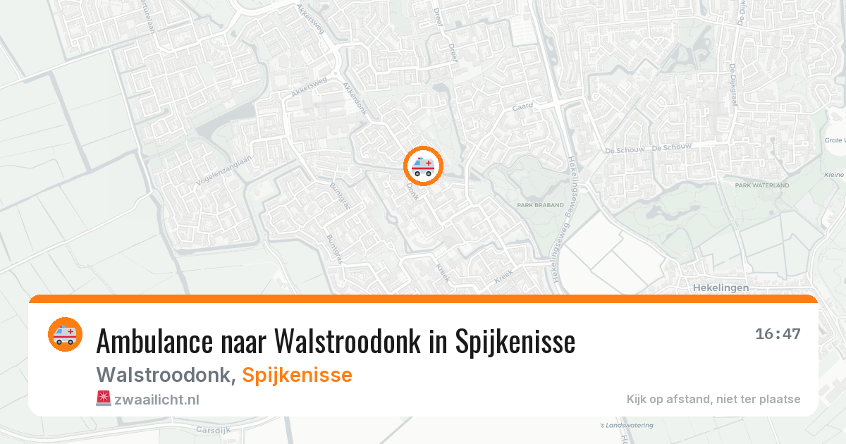 Ambulance naar Walstroodonk in Spijkenisse — 16 mrt 2026