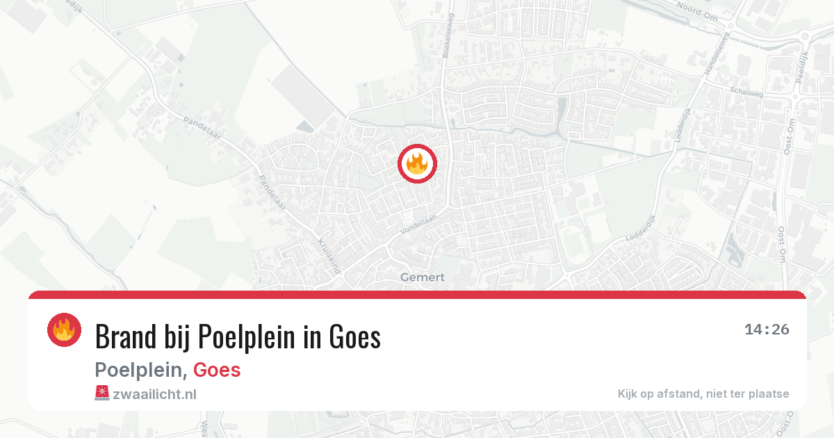 Brand bij Poelplein in Goes — 26 jan 2026
