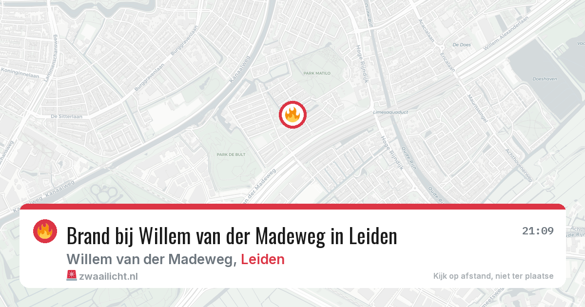 Brand bij Willem van der Madeweg in Leiden — 12 feb 2026