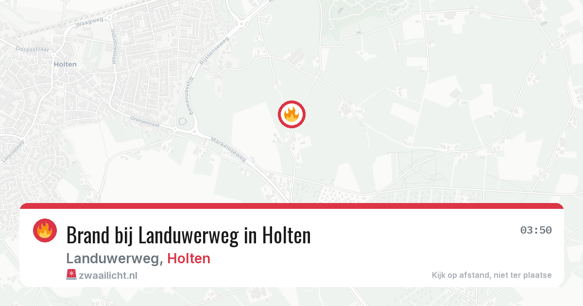 Brand bij Landuwerweg in Holten — 30 jul 2026