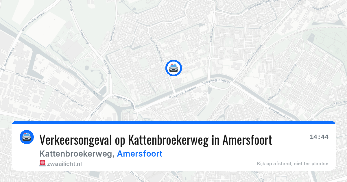 Verkeersongeval op Kattenbroekerweg in Amersfoort — 4 aug 2026