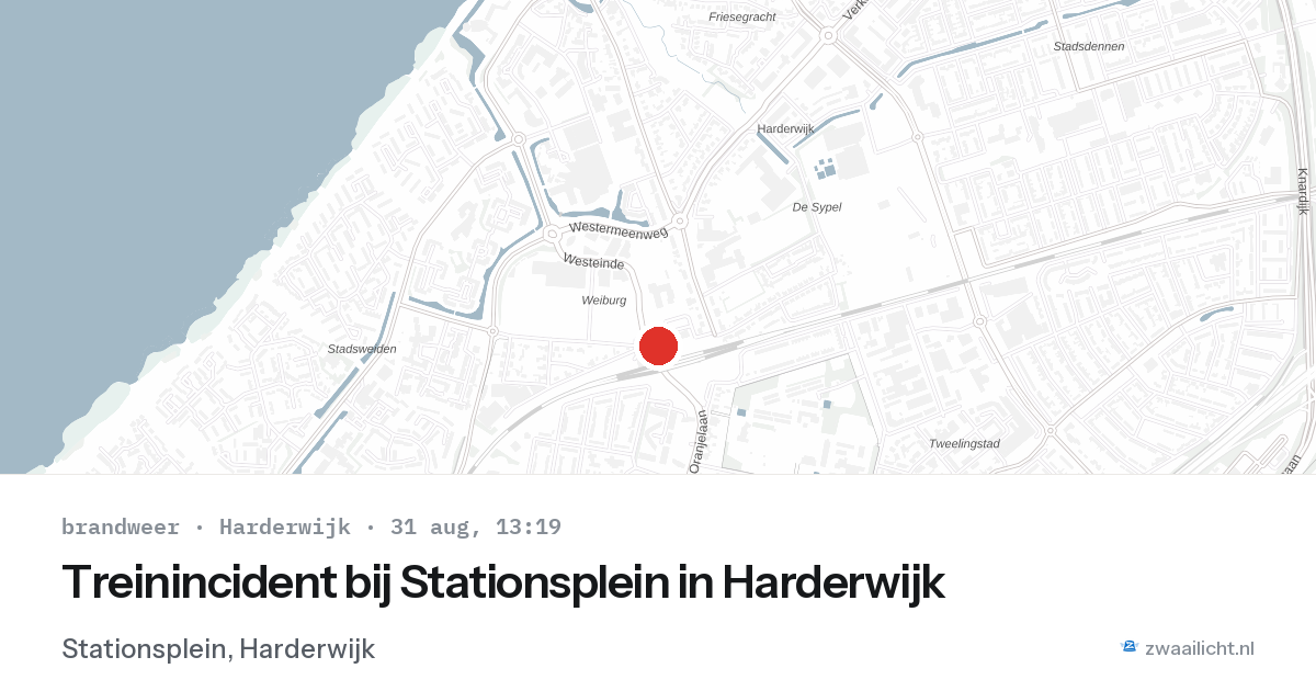Treinincident bij Stationsplein in Harderwijk — 31 aug 2026