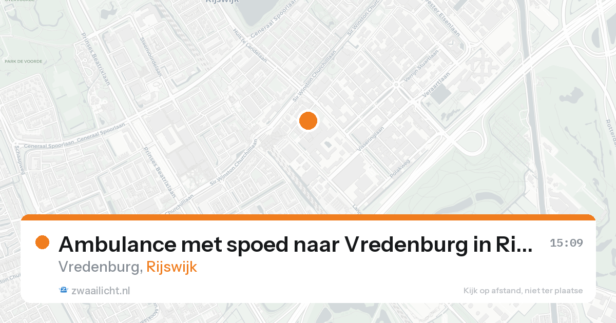 Ambulance met spoed naar Vredenburg in Rijswijk — 24 aug 2026