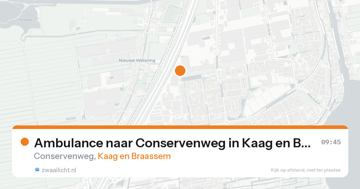 Ambulance naar Conservenweg in Kaag en Braassem — 13 aug 2026