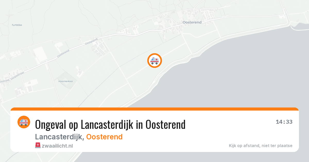 Ongeval op Lancasterdijk in Oosterend — 12 apr 2026