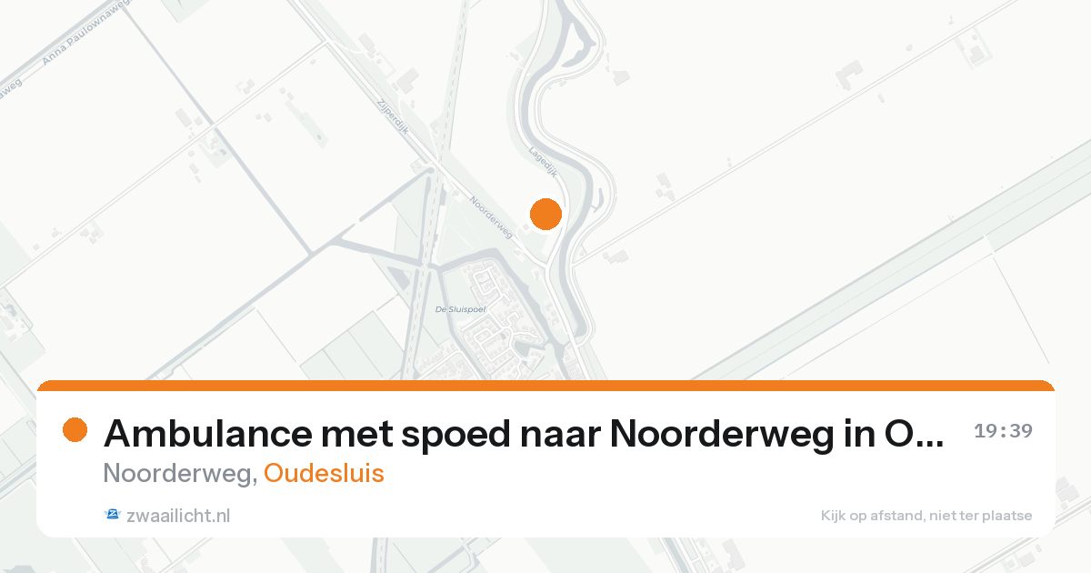 Ambulance met spoed naar Noorderweg in Oudesluis — 18 aug 2026