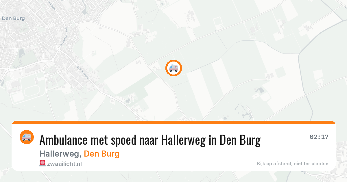 Ambulance met spoed naar Hallerweg in Den Burg — 13 jun 2026
