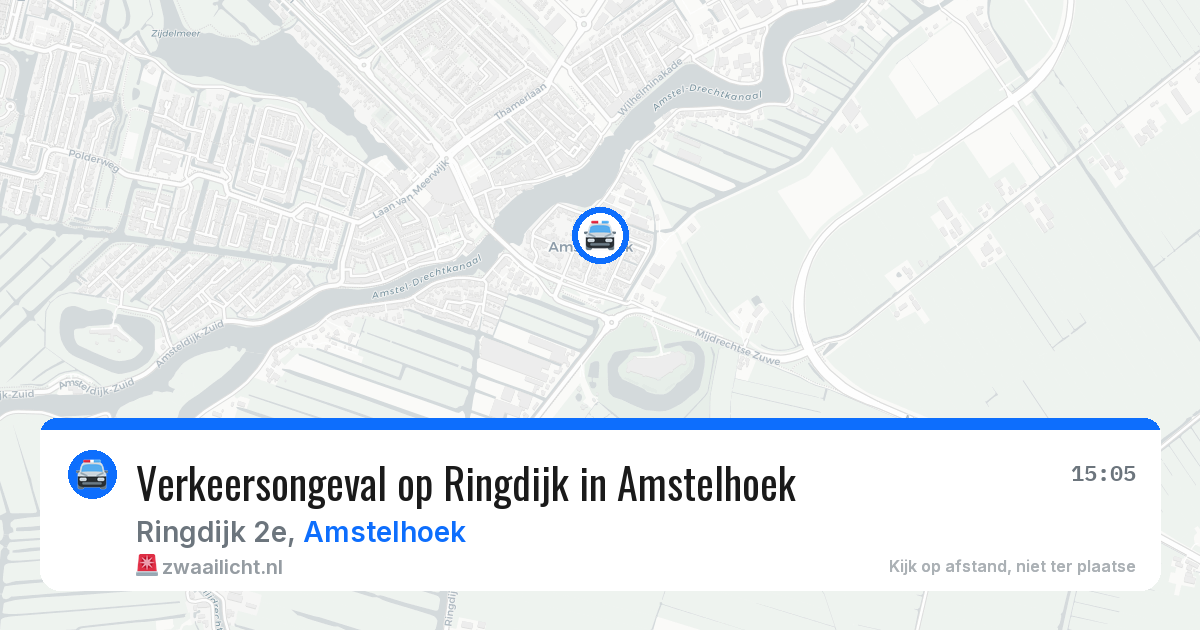 Verkeersongeval op Ringdijk in Amstelhoek — 21 mrt 2026