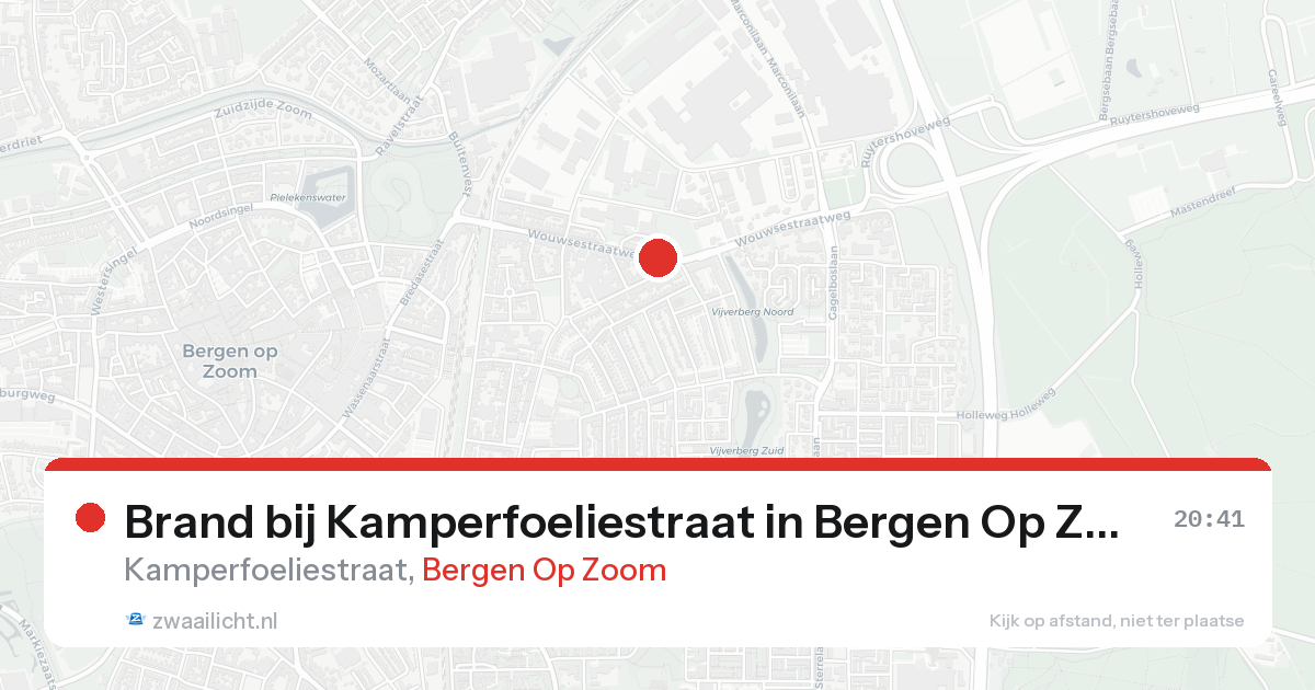 Brand bij Kamperfoeliestraat in Bergen Op Zoom — 23 aug 2026