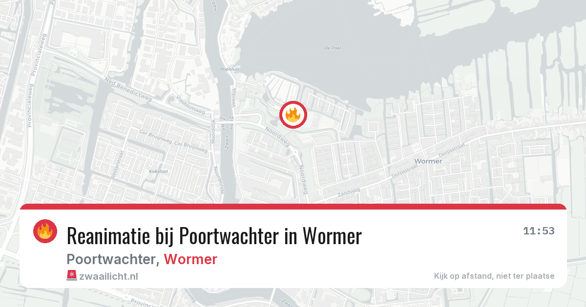 Reanimatie bij Poortwachter in Wormer — 12 apr 2026