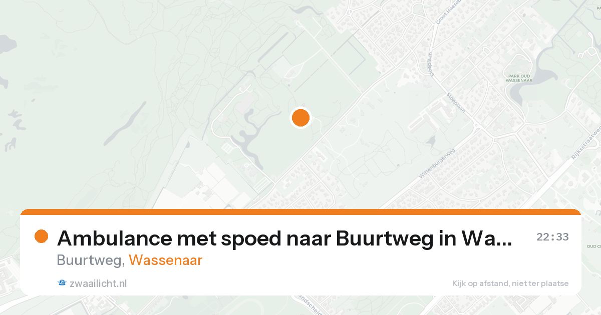 Ambulance met spoed naar Buurtweg in Wassenaar — 20 aug 2026