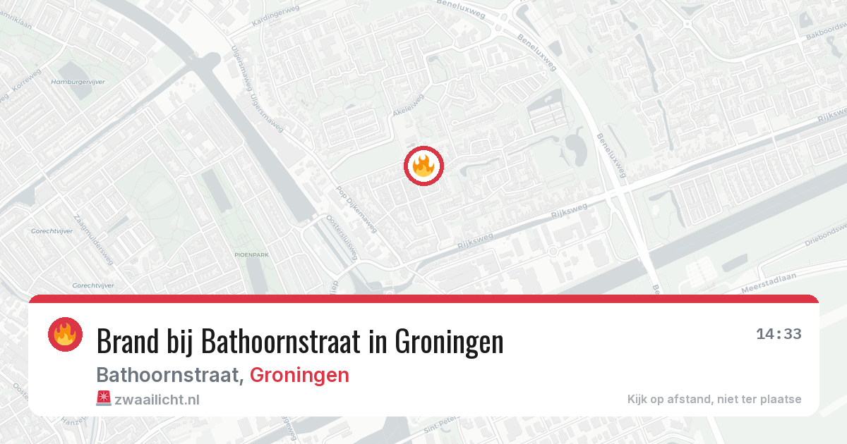 Brand bij Bathoornstraat in Groningen — 4 apr 2026