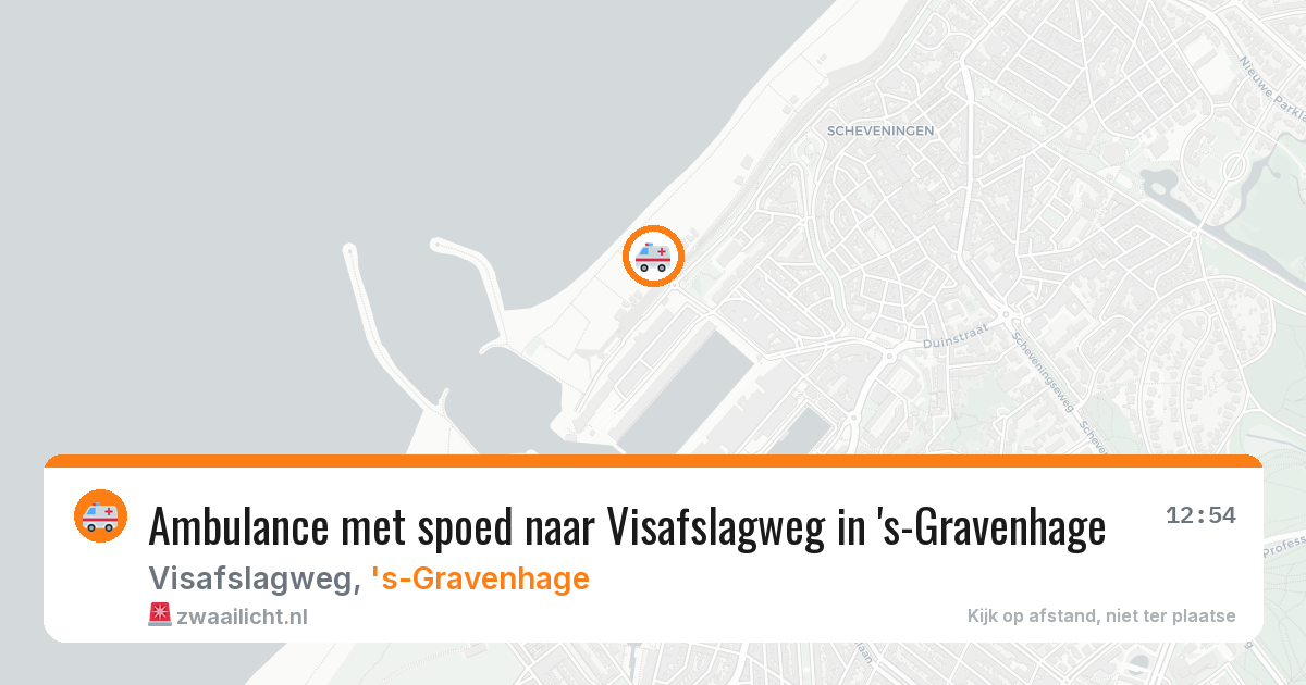 Ambulance met spoed naar Visafslagweg in 's-Gravenhage — 12 jul 2026