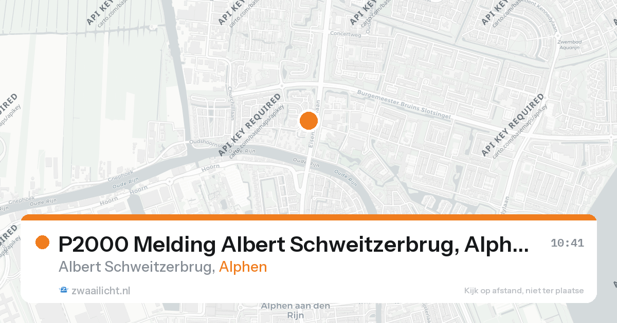 P2000 Melding Albert Schweitzerbrug, Alphen — 21 feb 2026