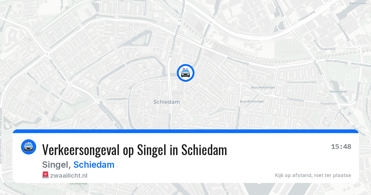 Verkeersongeval op Singel in Schiedam — 23 jun 2026
