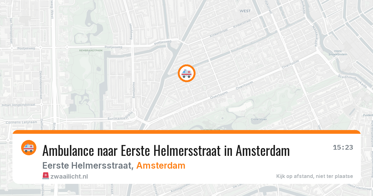 Ambulance naar Eerste Helmersstraat in Amsterdam — 26 mrt 2026