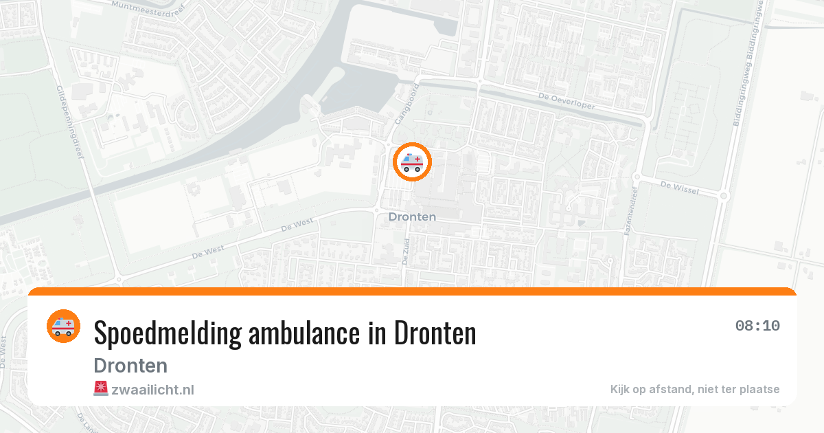 Spoedmelding ambulance in Dronten — 11 jul 2026