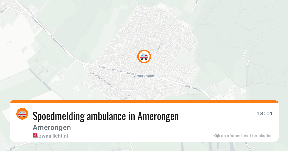 Spoedmelding ambulance in Amerongen — 29 jul 2026