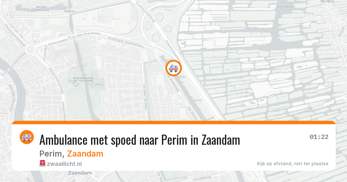 Ambulance met spoed naar Perim in Zaandam — 21 jun 2026
