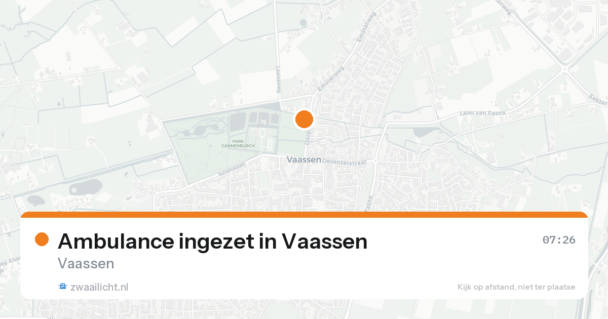 Ambulance ingezet in Vaassen — 8 feb 2026