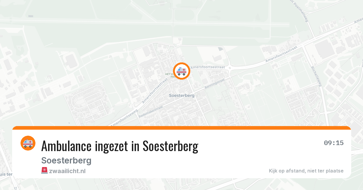 Ambulance ingezet in Soesterberg — 3 aug 2026