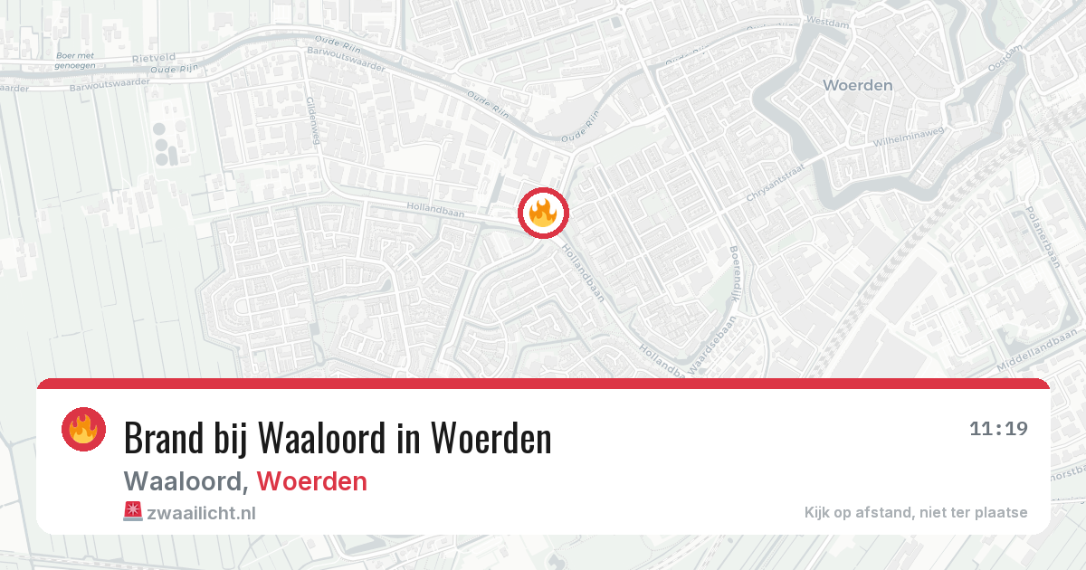 Brand bij Waaloord in Woerden — 12 apr 2026