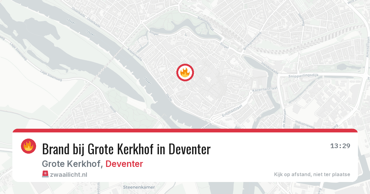 Brand bij Grote Kerkhof in Deventer — 2 aug 2026